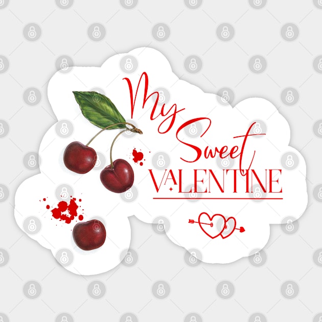 Sweet Valentine with Cherry Fruits Sticker by Biophilia